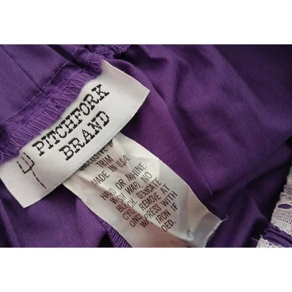 Vintage Pitchfork Brand Country Western Line Dancing Skirt and Top Set Purple S - Picture 3 of 12